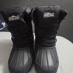 POLAR SNOW Men's Black Winter Boots